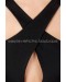 Cross Over Backless Black Dress